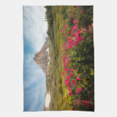 花 |モンタナ氷河の国立公園 キッチンタオル (縦)