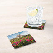 花 |モンタナ氷河の国立公園 スクエアペーパーコースター (インサイチュ)