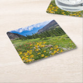 花 |モンタナ花路 スクエアペーパーコースター (アングル)