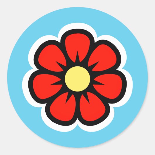 花 ラウンドシール (正面)