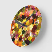 花 ラウンド壁時計 (傾斜)