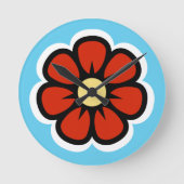 花 ラウンド壁時計 (正面)
