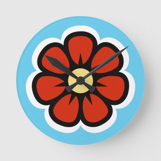 花 ラウンド壁時計 (正面)