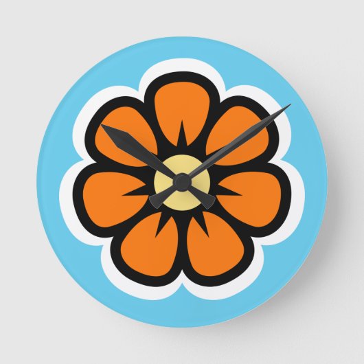 花 ラウンド壁時計 (正面)