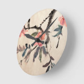 花 ラウンド壁時計 (傾斜)