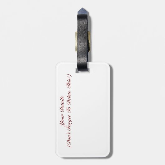 花 ラゲッジタグ (裏面縦)