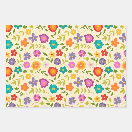 花 ラッピングペーパーシート (正面)