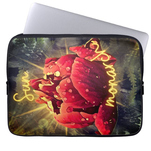 花 ラップトップスリーブ (正面)