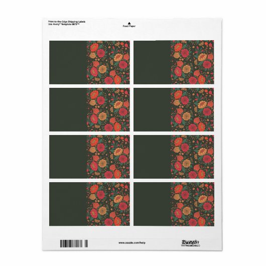 花 ラベル (フルシート)