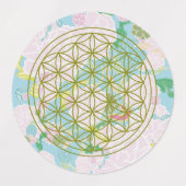 花 ラベル (デザイン2)