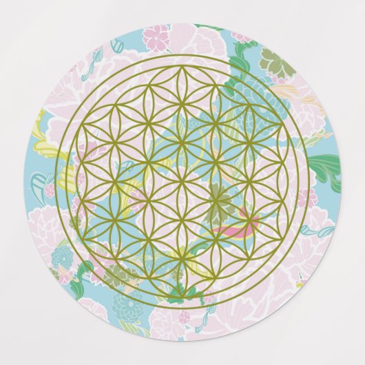 花 ラベル (デザイン2)