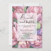 花 - ランチとバブル ブライズシャワー 招待状 (正面)