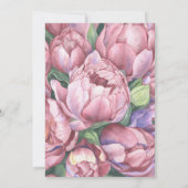 花 - ランチとバブル ブライズシャワー 招待状 (裏面)