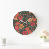 花 ラージ壁時計 (ホーム)