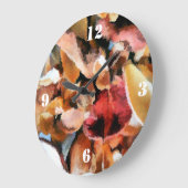 花 ラージ壁時計 (傾斜)