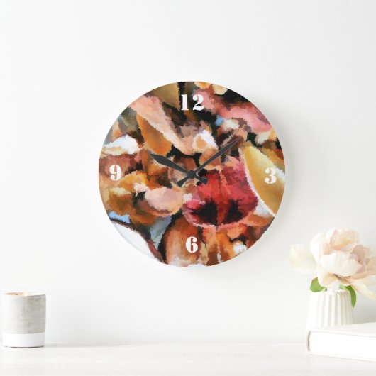 花 ラージ壁時計 (ホーム)