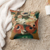 花：ルノアール印象派絵画美術展 クッション (ブランケット)