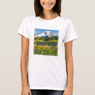 花 レイニア山の野草 Tシャツ