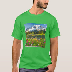 花 レイニア山の野草 Tシャツ