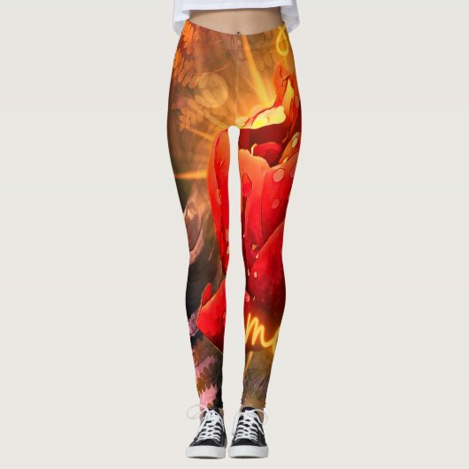 花 レギンス (正面)