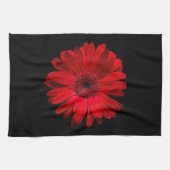花 |レッドゲルベラデイジー キッチンタオル (横)