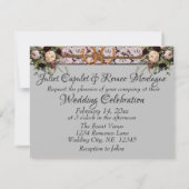 花、レース&ホースシューズBurgundy Ribbon 結婚's (裏面)