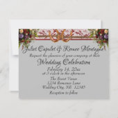 花、レース&馬蹄形、赤いリ結婚ボン (裏面)