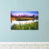 花 |ワイオミング州グランドテトン国立公園 キャンバスプリント (インサイチュ (ウッドフロア))