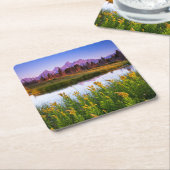 花 |ワイオミング州グランドテトン国立公園 スクエアペーパーコースター (アングル)
