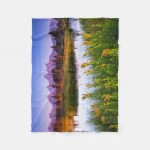 花 |ワイオミング州グランドテトン国立公園 フリースブランケット (正面)