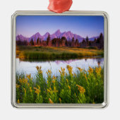 花 |ワイオミング州グランドテトン国立公園 メタルオーナメント (正面)