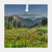 花 |ワイルドフラワーズシルバートンコロラド ガラスオーナメント (裏面)