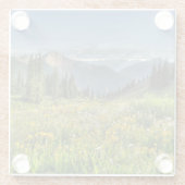 花 |ワイルドフラワーズシルバートンコロラド ガラスコースター (裏面)