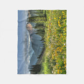 花 |ワイルドフラワーズシルバートンコロラド フリースブランケット (正面)