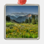 花 |ワイルドフラワーズシルバートンコロラド メタルオーナメント (正面)