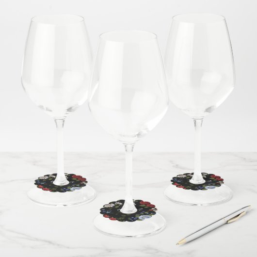 花 ワイングラスタグ (セット)