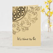 花 – ヴィンテージオーナメント曼荼羅2 カード (黄色い花)