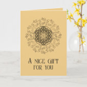 花 – ヴィンテージオーナメント曼荼羅2 カード (黄色い花)