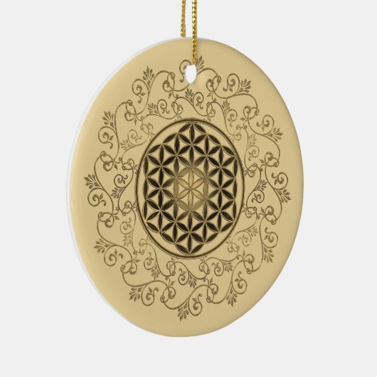 花 – ヴィンテージオーナメント曼荼羅2 セラミックオーナメント (右)