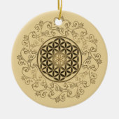 花 – ヴィンテージオーナメント曼荼羅2 セラミックオーナメント (正面)