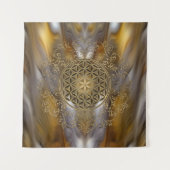 花 – ヴィンテージオーナメント曼荼羅2 タペストリー (正面)