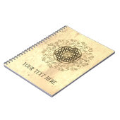 花 – ヴィンテージオーナメント曼荼羅2 ノートブック (左側)