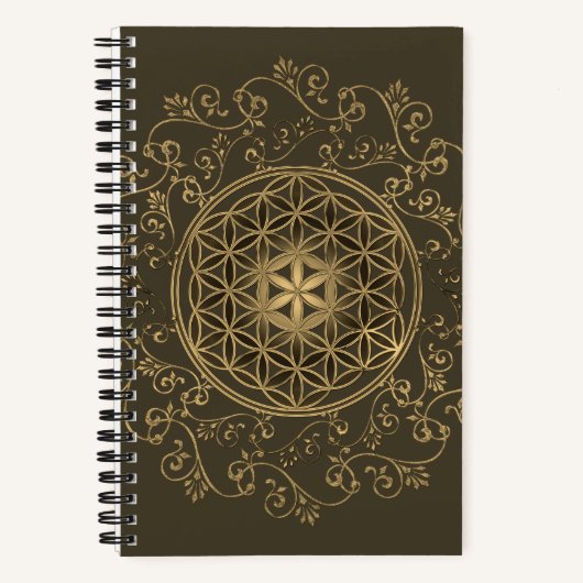 花 – ヴィンテージオーナメント曼荼羅2 ノートブック (正面)