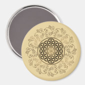 花 – ヴィンテージオーナメント曼荼羅2 マグネット (正面/裏面)