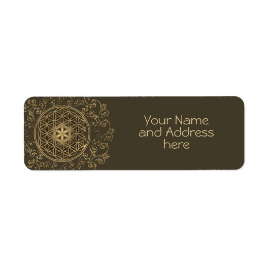 花 – ヴィンテージオーナメント曼荼羅2 ラベル (正面)