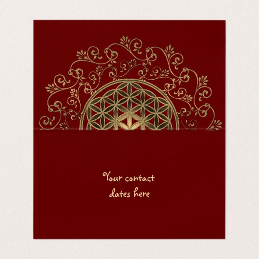 花 – ヴィンテージオーナメント曼荼羅2 名刺 (内部フラット)