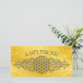 花 – ヴィンテージオーナメント青金ゴールド (スタンド正面)