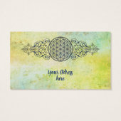 花 – ヴィンテージオーナメント青金ゴールド (裏面)