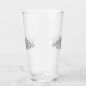 花 – ヴィンテージオーナメント青金ゴールド タンブラーグラス (右)