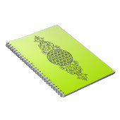 花 – ヴィンテージオーナメント青金ゴールド ノートブック (右側)